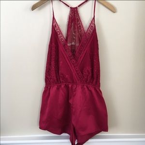 NWT Beautiful red/maroon sleepwear romper 😍❤️
